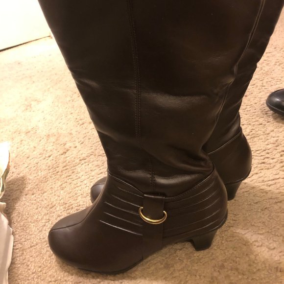 Black Samantha Knee High Boots - Picture 3 of 3